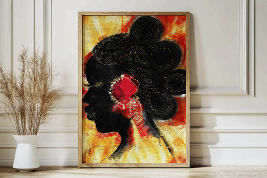 Hand Printed african art Classic Matte Paper Poster