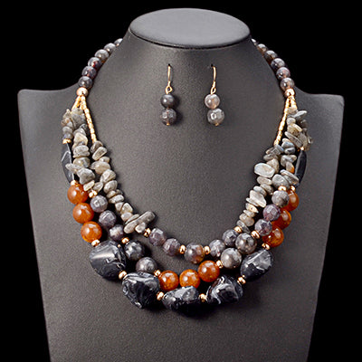 African Beaded Necklace Jewellery Set