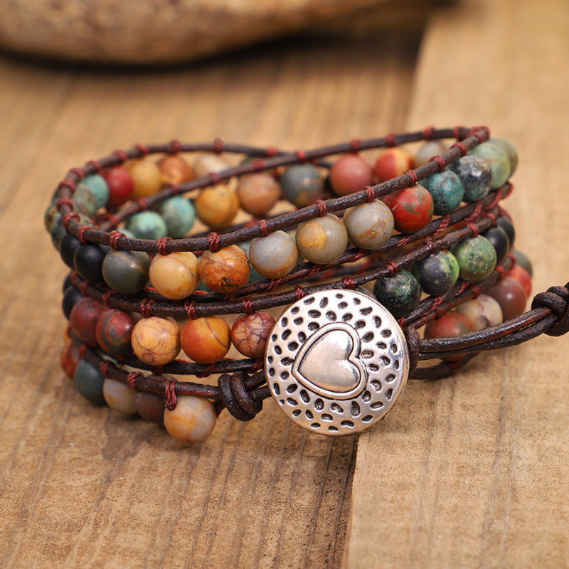 Hand Woven Natural Stone African Bracelet