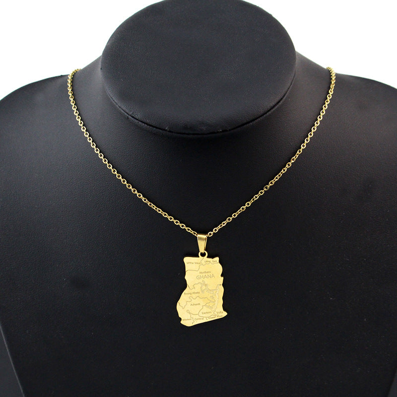 Africa Ghana map pendant